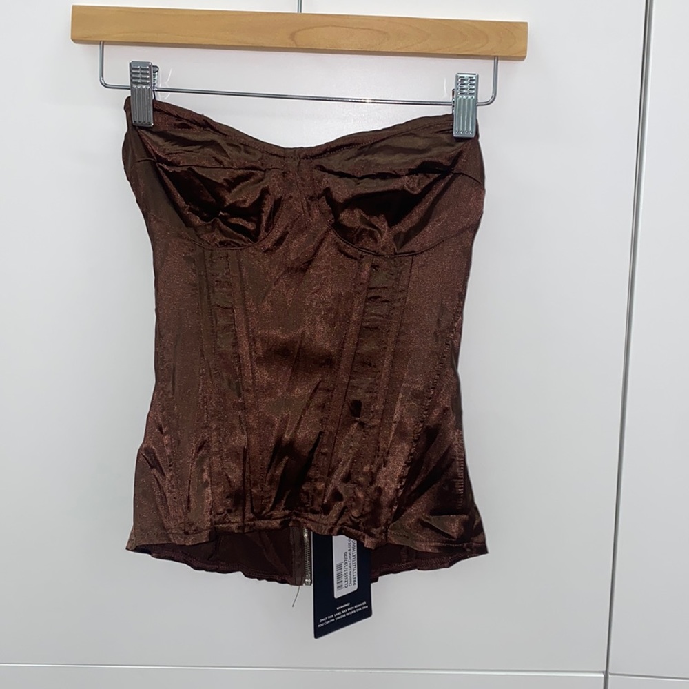 Chocolate Satin Corset